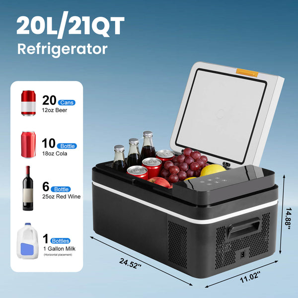 Sweetcrispy Smart Portable Car Refrigerator for Camping & Road Trips