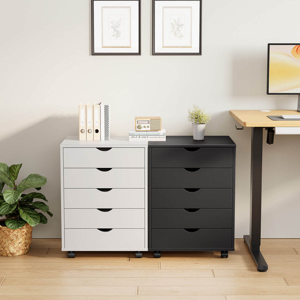 Sweetcrispy 5 Drawer Chest of Drawers for Living Room Office