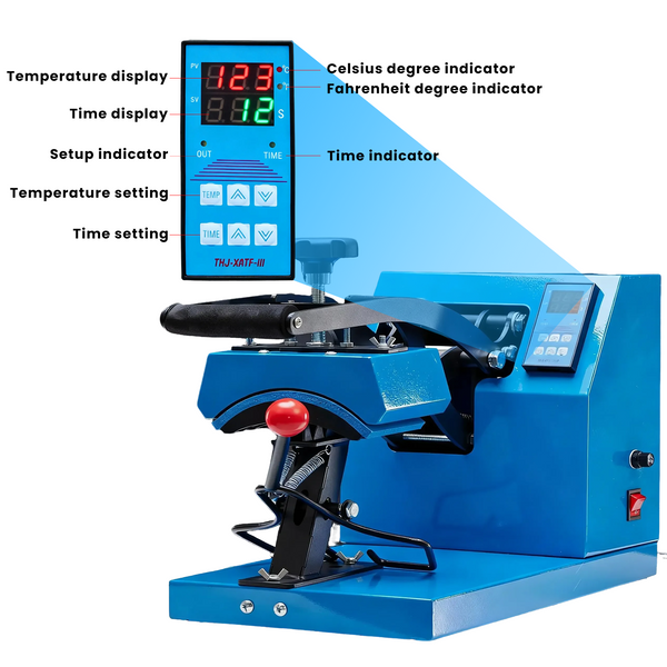 Sweetcrispy Hat Press Machine, 3.2“ × 5.5” for Heat Transfer