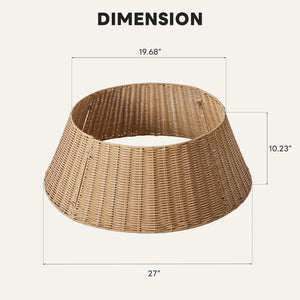 Hand-woven Christmas tree skirt Foldable -Tool-Free-Wrought Iron