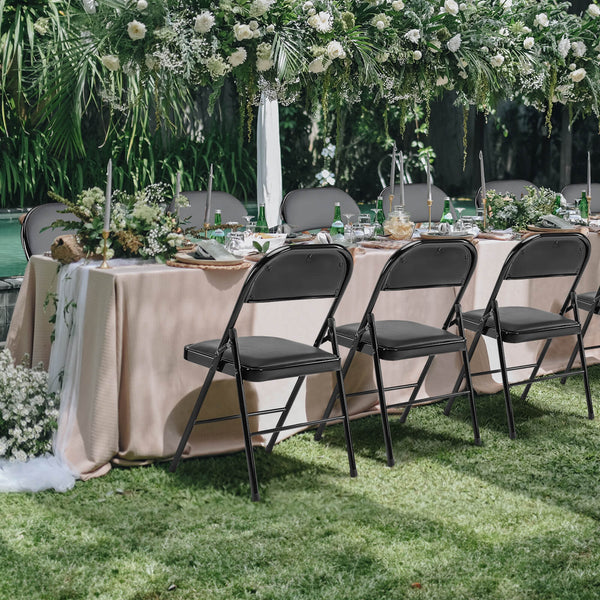 Sweetcrispy Leather Folding Chair for Events and Home Use