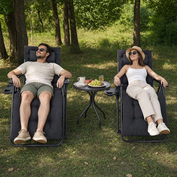 Sweetcrispy Foldable Zero-Gravity Outdoor Lounge Chair for Beach/Patio