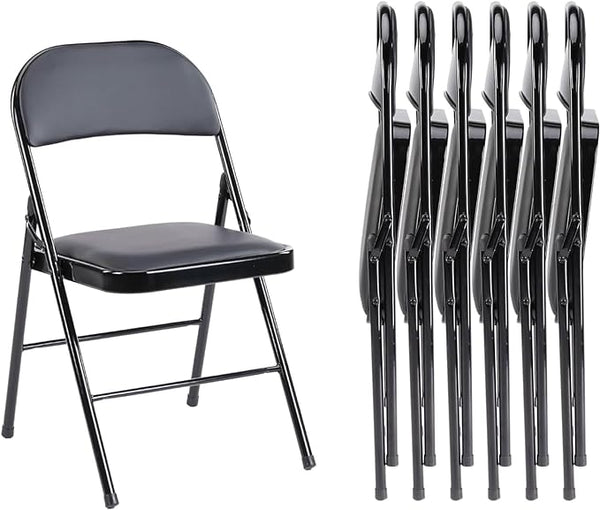 Sweetcrispy Leather Folding Chair for Events and Home Use