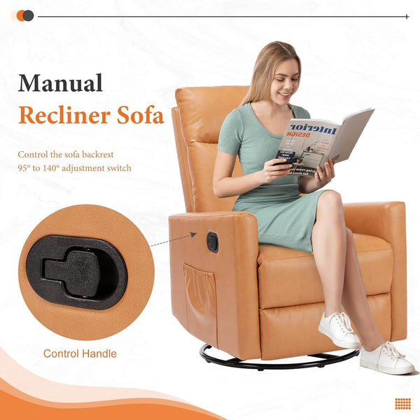Sweetcrispy Sofa Recliner Swivelling For Living Room Bedroom