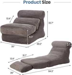 Sweetcrispy 3-in-1 Foldable Multi-Functional Sofa for Living Room