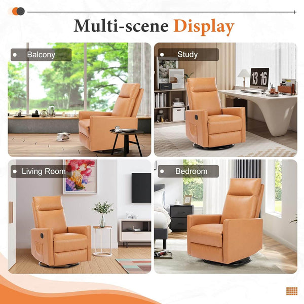 Sweetcrispy Sofa Recliner Swivelling For Living Room Bedroom