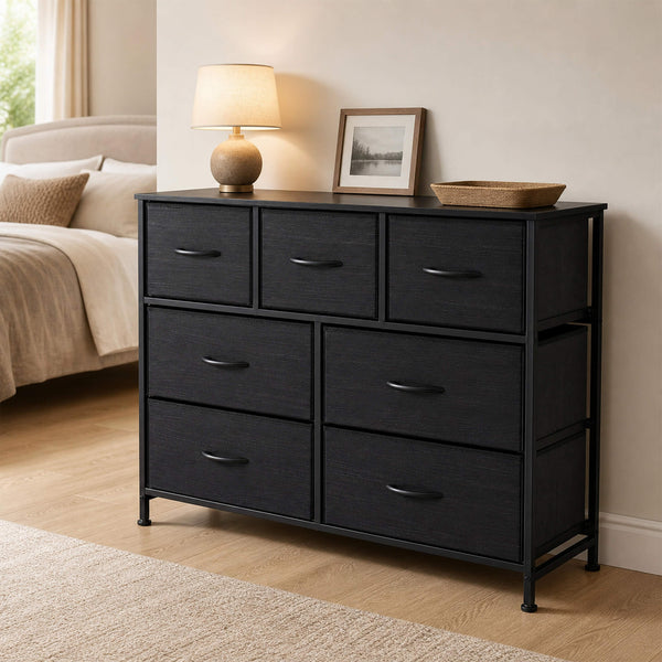 Sweetcrispy Dresser Wooden Top with Storage for Living Room Bedroom
