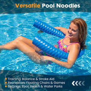 SWEETCRISPY Ultra Durable NBR Closed Cell Foam Pool Swim Noodles - Corrosion Resistant Swim Bar for Beach Pool Waterpark