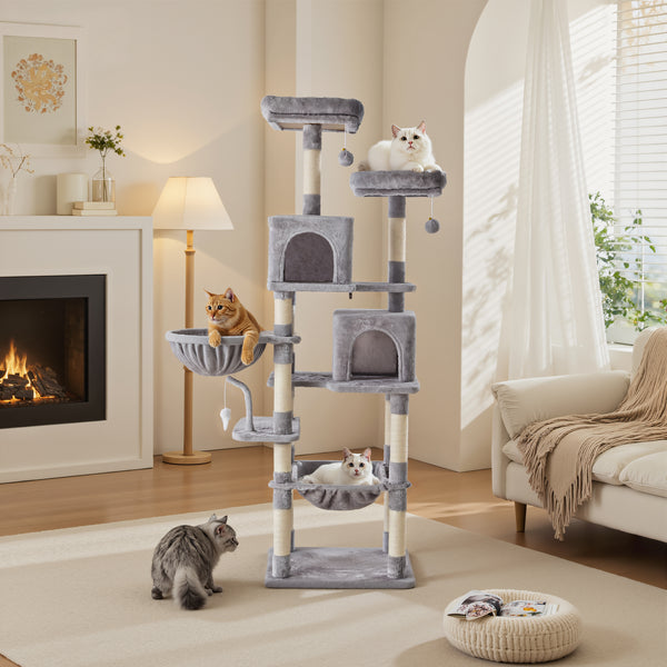 Sweetcrispy 71" Multi-Level Cat Tree, Cat Tower for Indoor Cats
