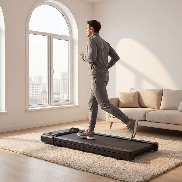 Sweetcrispy Portable Foldable Treadmill with Handrails