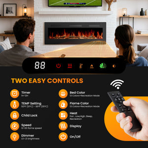 Sweetcrispy Smart Electric Fireplace for Indoor Use