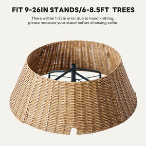 Hand-woven Christmas tree skirt Foldable -Tool-Free-Wrought Iron