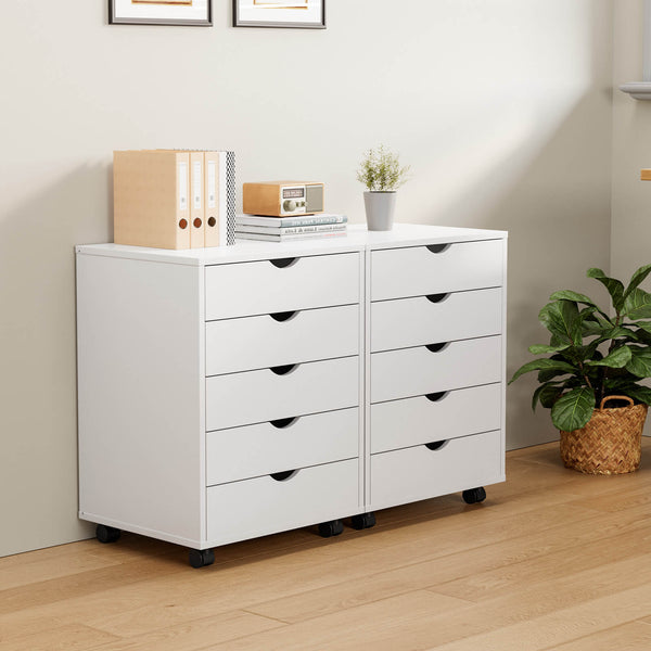 Sweetcrispy 5 Drawer Chest of Drawers for Living Room Office