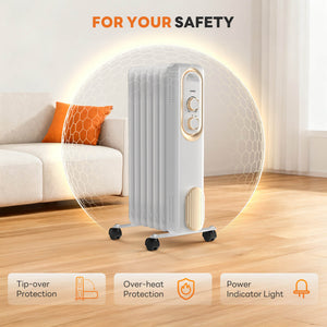 Sweetcrispy SilentRadiate Oil-Filled Radiator Heater for Indoor Use