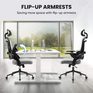 Sweetcrispy Office Chair 120° Tilt with Flip-Up Armrests for Offices