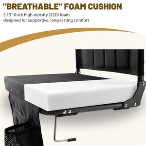 Sweetcrispy Stadium Seat with Back Support, Foldable Cushioned Portable Bleacher Chair for Sports Outdoor Events