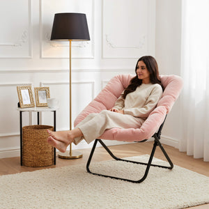 Sweetcrispy Foldable Sauce Moon Chair for Living Room