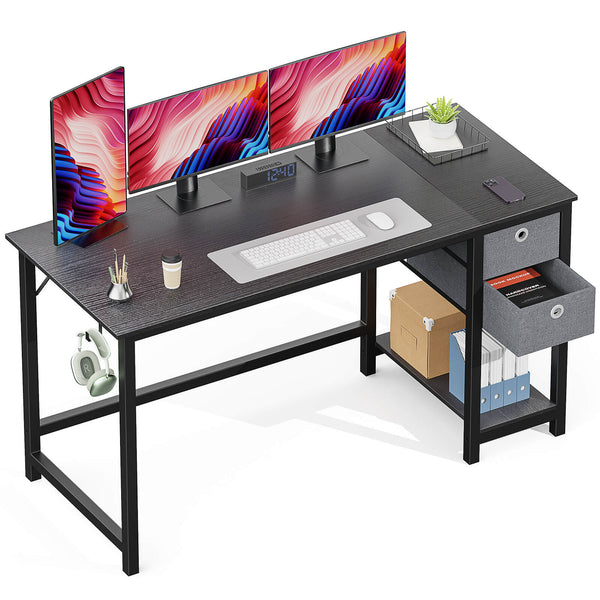 Sweetcrispy Computer Desk with Drawers for Bedroom Playroom