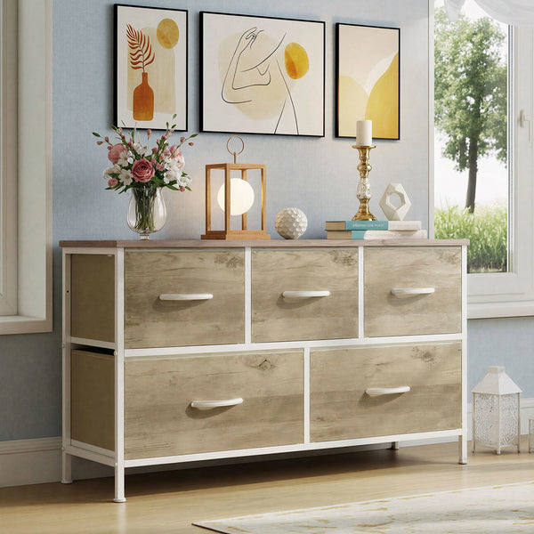 SWEETCRISPY Fabric Dresser, Storage Chest For Bedroom, Closet, Living Room, Hallway