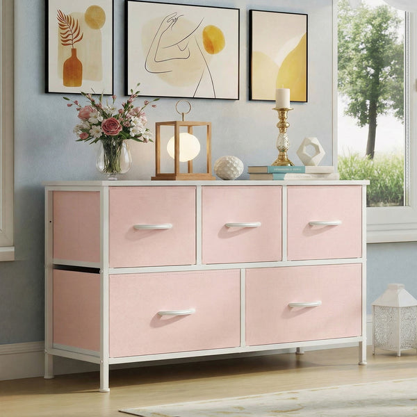 SWEETCRISPY Fabric Dresser, Storage Chest For Bedroom, Closet, Living Room, Hallway