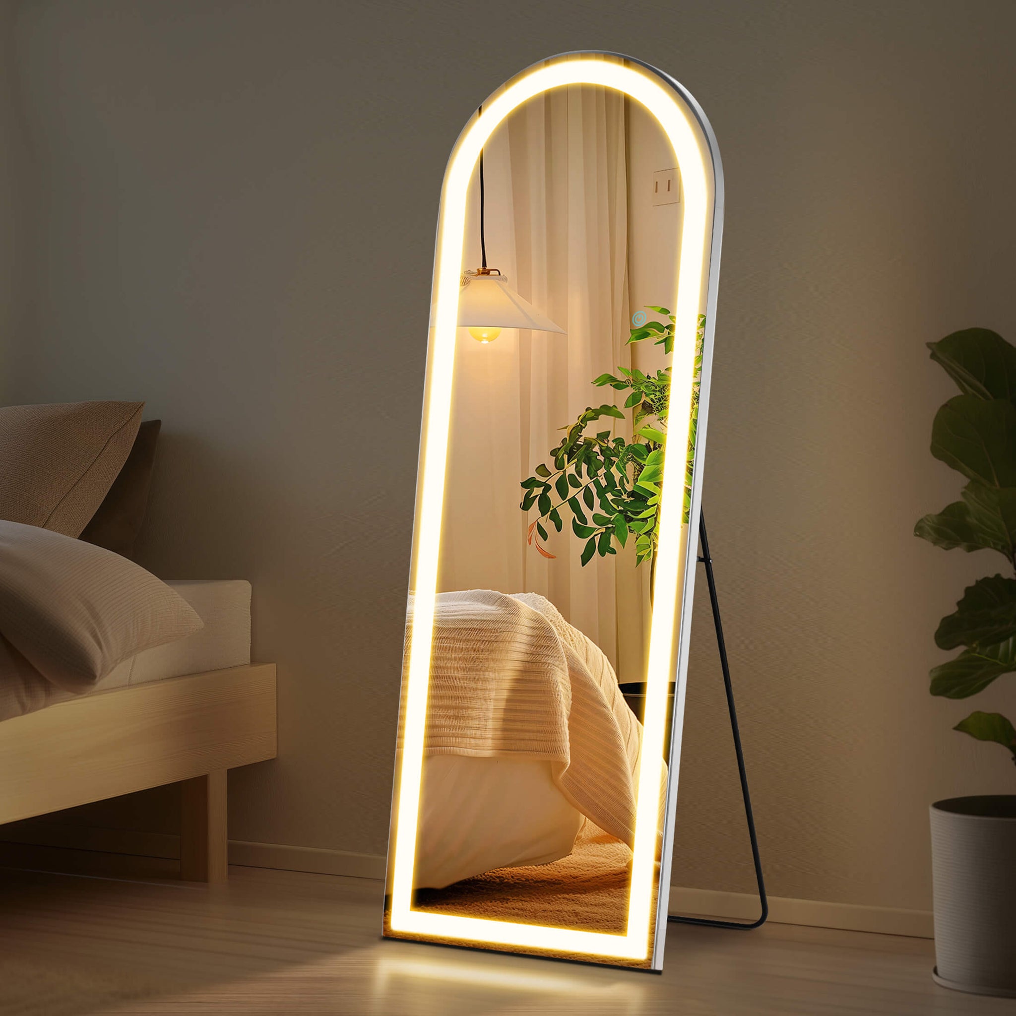 Sweetcrispy 3-Color LED Illuminated Mirror for Indoors – sweetcrispy