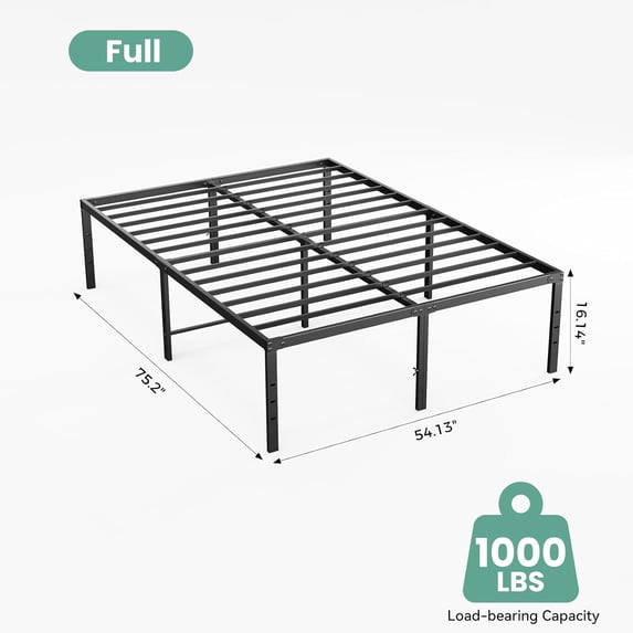 Sweetcrispy Heavy-Duty Metal Platform Bed Frame with Under-Bed Storage