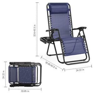 Sweetcrispy Portable Camping Lounge Chair（Set of 2）