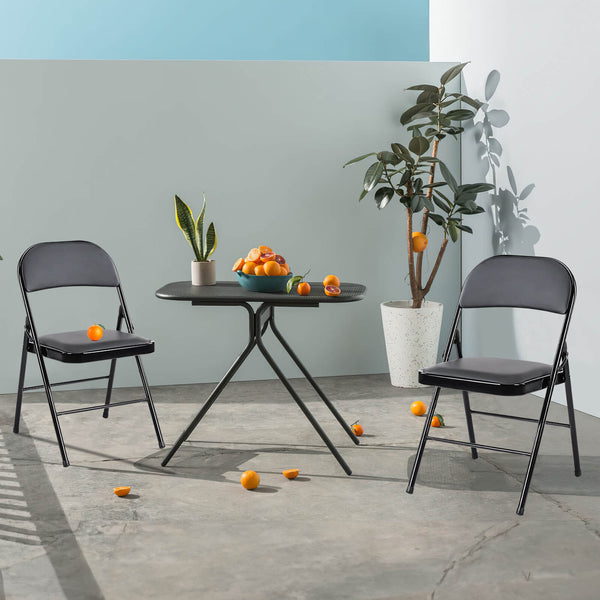 Sweetcrispy Leather Folding Chair for Events and Home Use