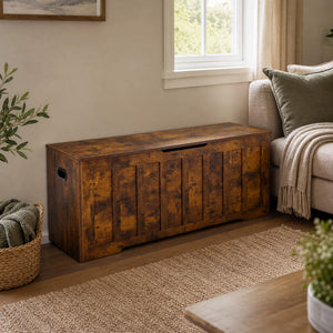 Sweetcrispy Wooden Storage Bench with Soft-Close Lid
