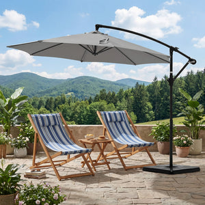 Sweetcrispy 10ft Cantilever Patio Umbrella for Garden, Backyard, Poolside