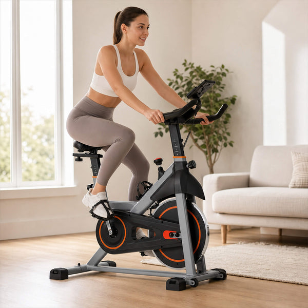 Sweetcrispy Magnetic Resistance-Type Quiet Home Exercise Bike with App Control