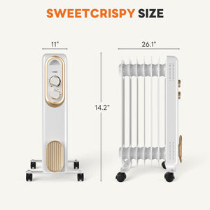 Sweetcrispy SilentRadiate Oil-Filled Radiator Heater for Indoor Use