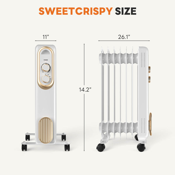 Sweetcrispy SilentRadiate Oil-Filled Radiator Heater for Indoor Use