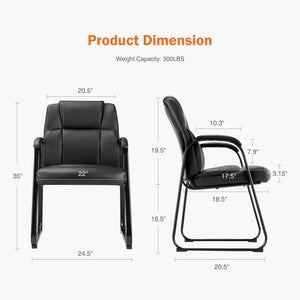 Sweetcrispy Reception Chair with Armrests for Meeting Rooms