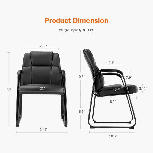 Sweetcrispy Reception Chair with Armrests for Meeting Rooms