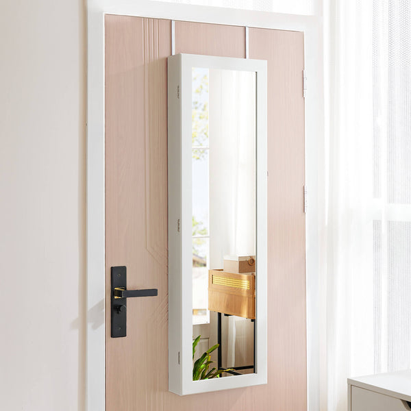 Sweetcrispy Jewellery Cabinet Hangable with Mirror for Bedroom