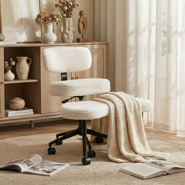 Sweetcrispy Ergonomic Cross-Legged Swivel Chair for Relaxation & Meditation