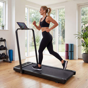 Sweetcrispy Portable Foldable Treadmill with Handrails