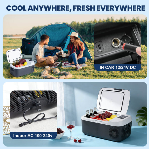 Sweetcrispy Smart Portable Car Refrigerator for Camping & Road Trips