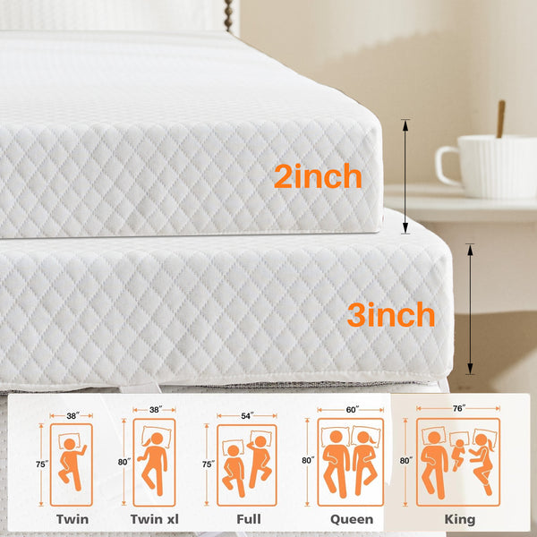 Sweetcrispy 3D Breathable Memory Foam Mattress Pad | Cool · Supportive · Easy Care