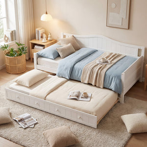 Sweetcrispy SpaceWise Twin Daybed with Trundle Bed for Small Apartments