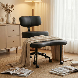 Sweetcrispy Ergonomic Cross-Legged Swivel Chair for Relaxation & Meditation