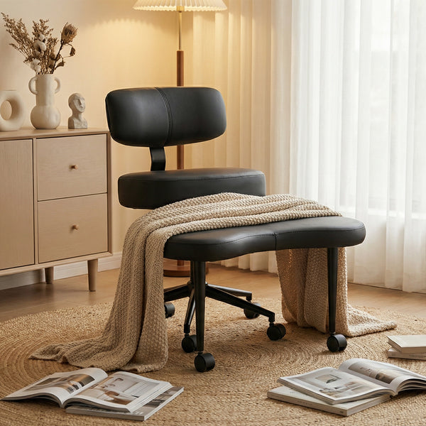 Sweetcrispy Ergonomic Cross-Legged Swivel Chair for Relaxation & Meditation