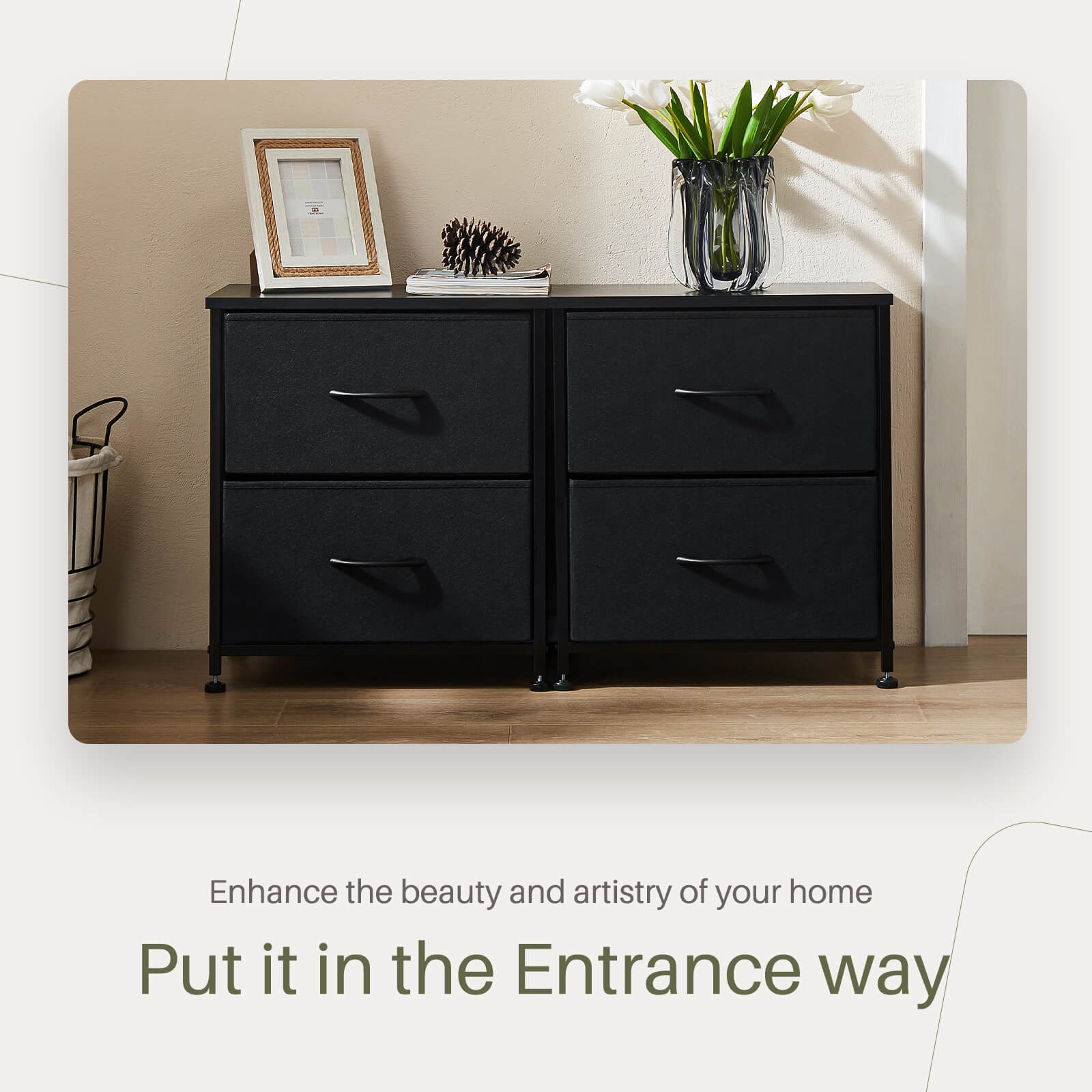 Sweetcrispy 2-Piece Nightstand Set Minimalist 2 Drawer Bedside Tables for Bedroom Sweetcrispy 2-Piece Nightstand Set Minimalist 2 Drawer Bedside Tables for Bedroom
