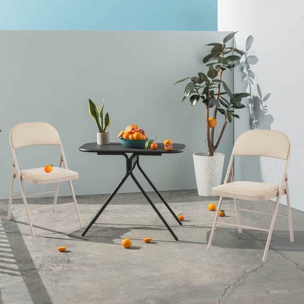 Sweetcrispy Leather Folding Chair for Events and Home Use