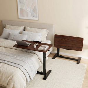 Sweetcrispy Adjustable Standing Desk with Tilting Top, Ideal for Use Next to a Sofa or Bed