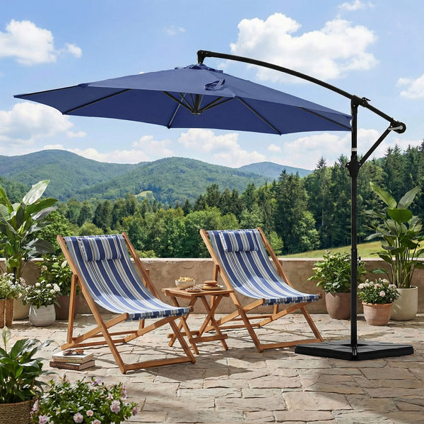 Sweetcrispy 10ft Cantilever Patio Umbrella for Garden, Backyard, Poolside