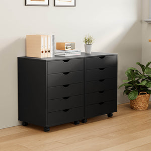Sweetcrispy 5 Drawer Chest of Drawers for Living Room Office