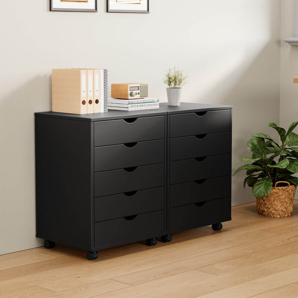 Sweetcrispy 5 Drawer Chest of Drawers for Living Room Office