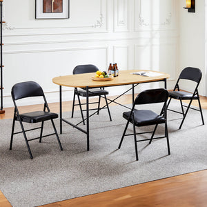 Sweetcrispy Leather Folding Chair for Events and Home Use